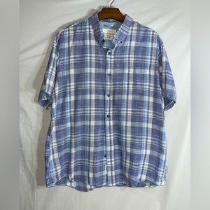 Weatherproof vintage Shirt for men size X-Large blue and grey color not new .